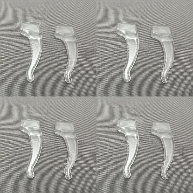 8pcs/set Glasses Anti Slip Cover, Ear Hook And Ear Support, Glasses Frame Leg Cover, Elastic Ear Clip Cover, Suitable For Glasses Ear Support Suspension Accessories