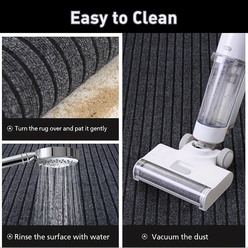 heavy duty non slip rubber runner mat indoor/outdoor anti details 5