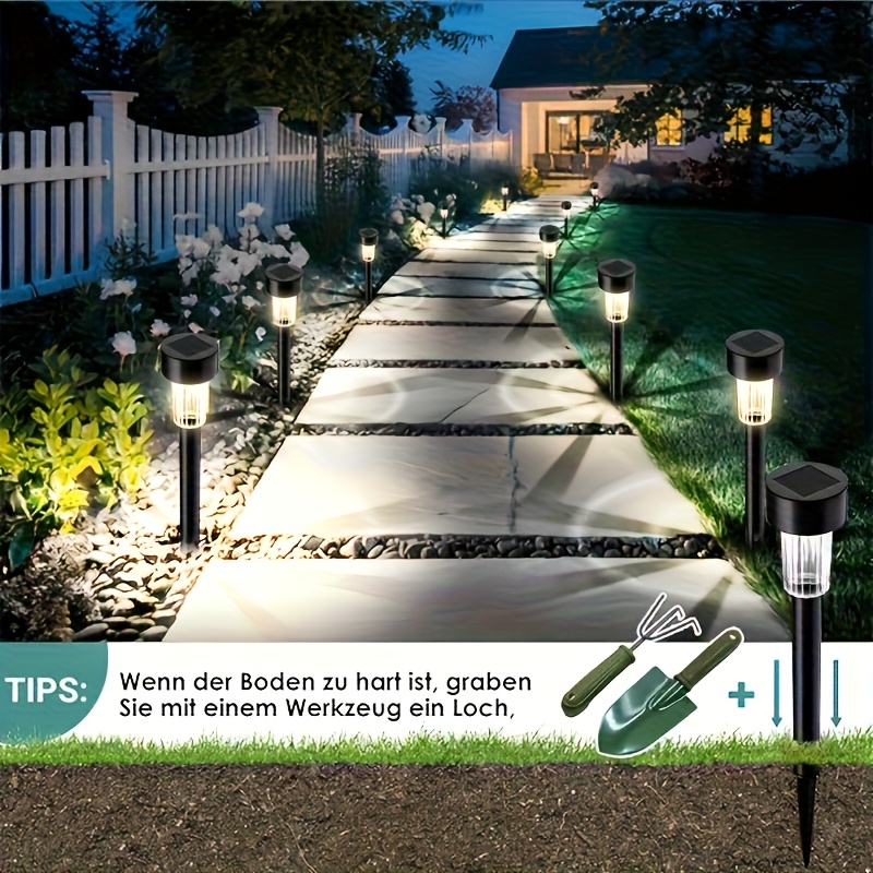 12pcs Solar Outdoor Lawn Lights, Decorative Outdoor Lawn Lights, Halloween Christmas, Holiday Decorative Lights, Suitable for Gardens, Courtyards, Pathways, Patios