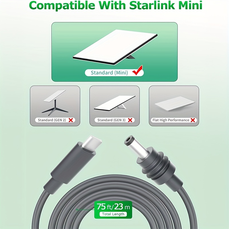 starlink mini usb c to power to 100w fast charging compatible with 65w pd durable usb type c extension cord in 2m 5m 10m 15m 23 delivery cable charging reliable power transfer Product details 1
