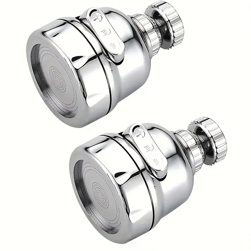2pcs Of Kitchen 3-speed Adjustable 360° Faucet Head Filter Extension Showerhead Pressure-increasing Magic Tool, Universal Extender For Lengthening