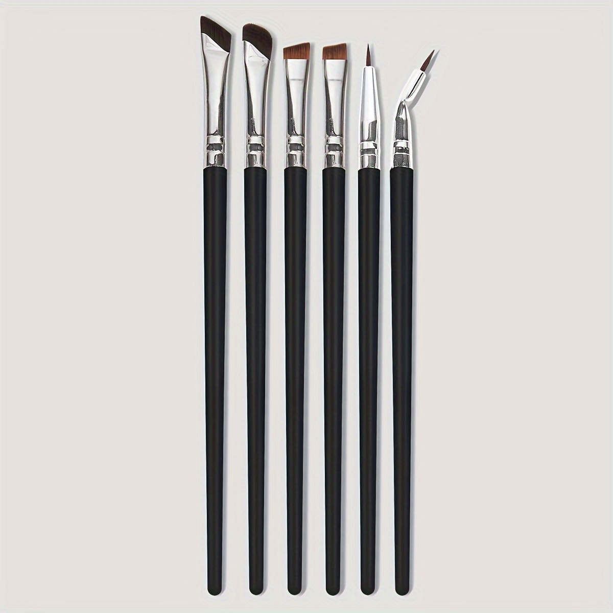 

6-piece Eye Makeup Brush Set, Eyebrow And Eyeliner Brushes, Beginner Friendly, Portable Cosmetic Tools