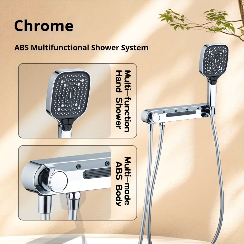Multifunctional Wall-Mounted Handheld Shower Head with Adjustable Arm