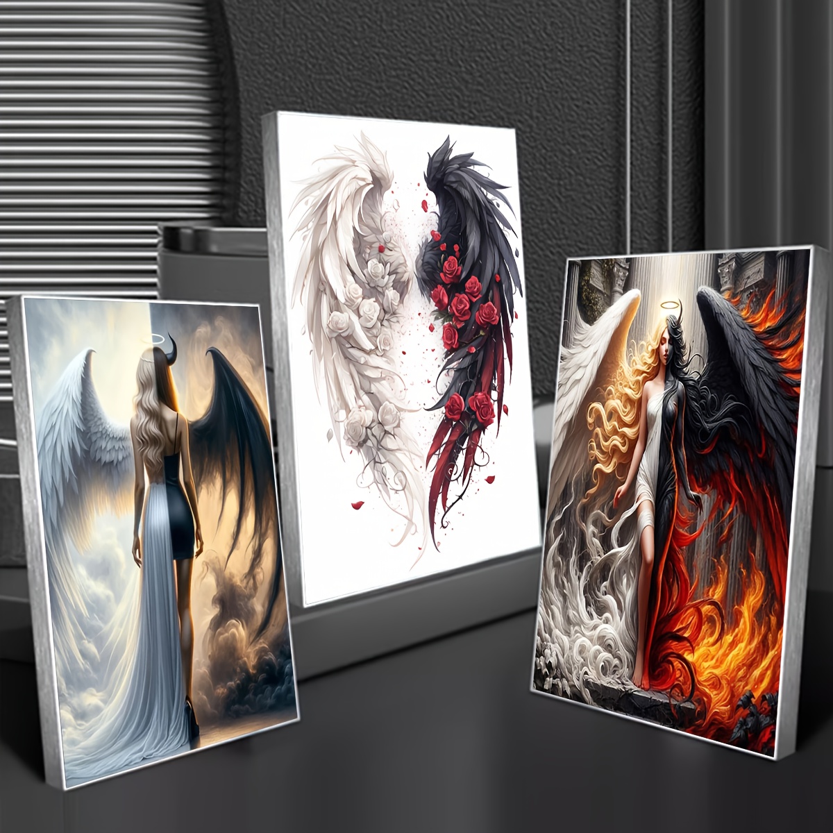 Image of 3pcs Diy Diamond Painting Kits - Character Art With Round Diamonds, 30x40cm/15.75x11.81in, Mosaic Craft For Home Decor & Creative Gifts, Diamond Painting Accessories