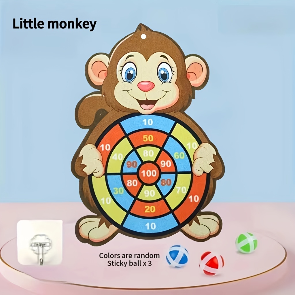Image of 1pc Dart Game Set - Polyester Sticky Random With Hook - Indoor & Outdoor Play - Christmas Party Gift For Children - No Batteries Required