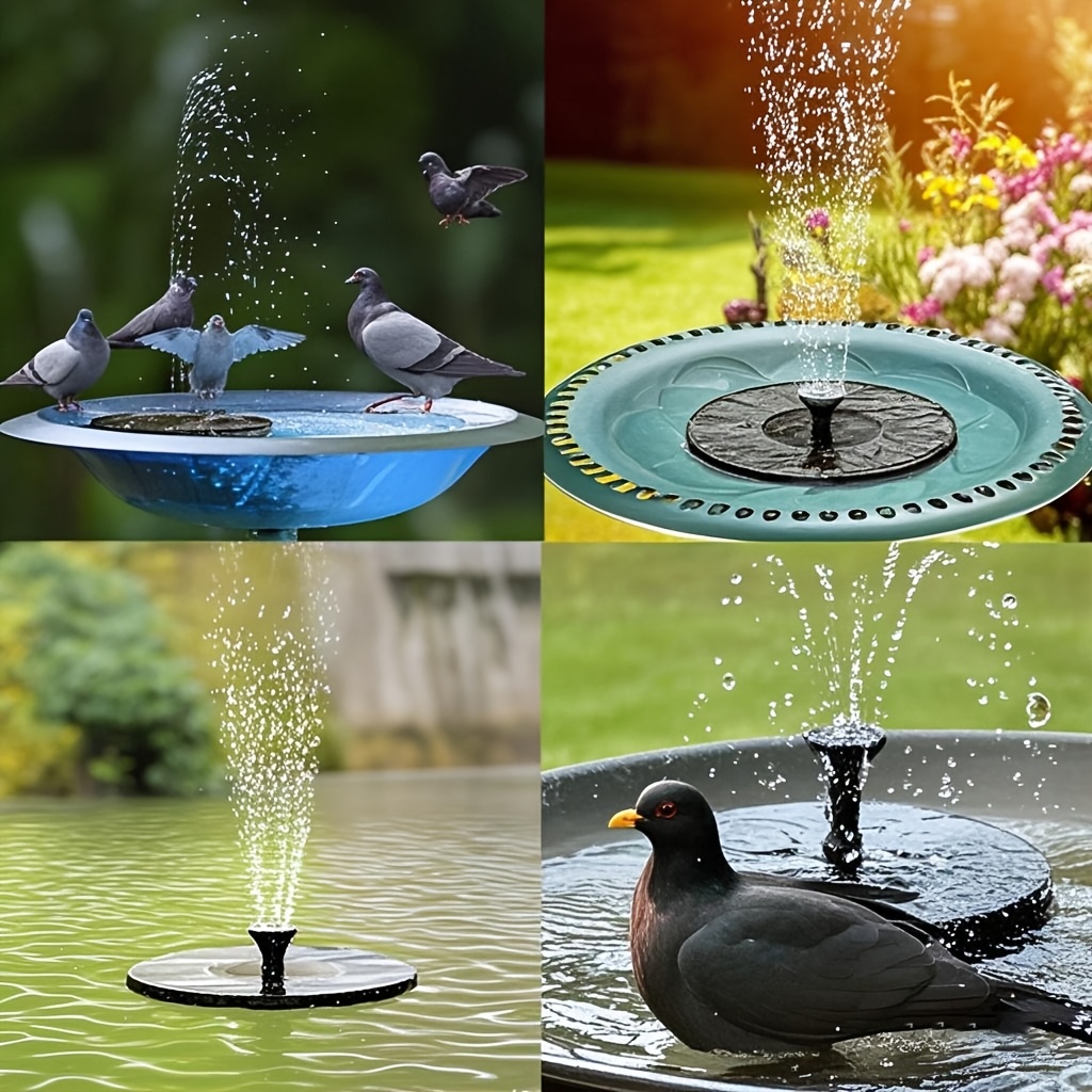 solar powered automatic fountain with 6 nozzles for blue bird bath for gardens fish tanks outdoor use durable with solar panel for continuous bird bathing station solar birdbath energyefficient pump solar water fountain Product details 1