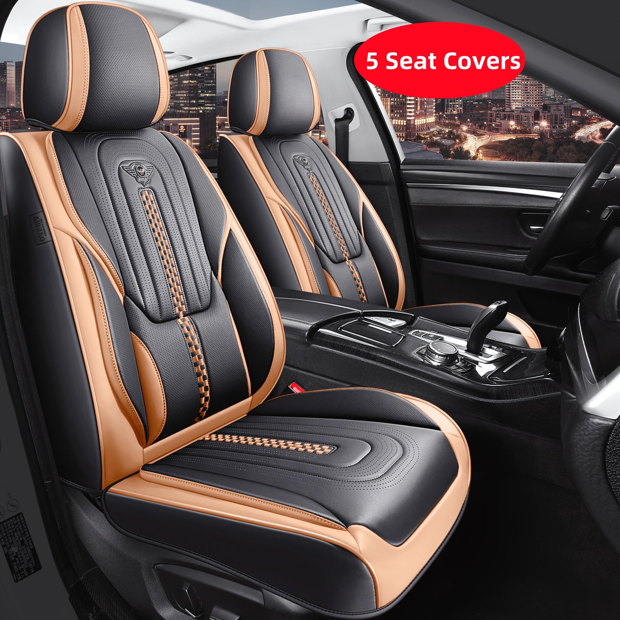 Fundas De Asiento De Cuero Napa Para VW Caddy 2000-2024 - Impermeables, Con Soporte Lumbar Y Fáciles De Instalar