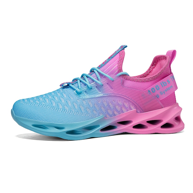 Image of Women' 2026 Outdoor Road Running Sneakers - Breathable Mesh Knit & Sole Cushioning, Dual-tone Colorblock Design Suitable For, Gym, Casual Wear - Soft Lightweight Sneakers For Daily And Training