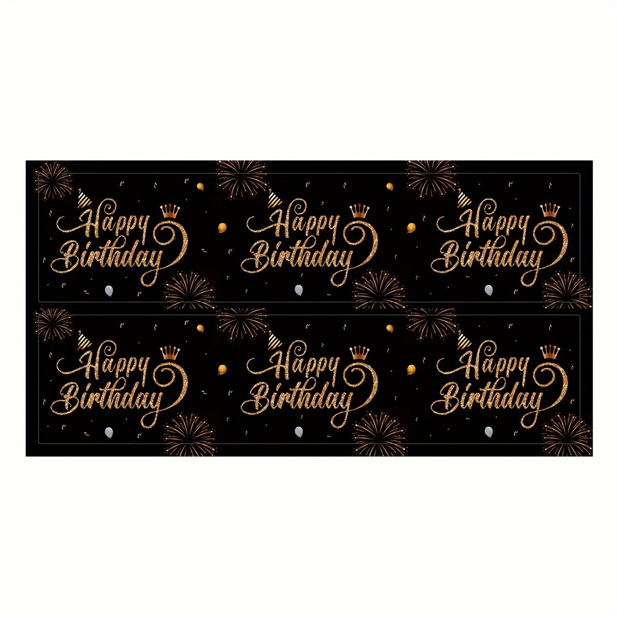 TEMU 20-pack Black And Golden Water Bottle Labels, Paper Personalized Decoration Stickers For Birthday Party Supplies, No Electricity Needed, Featherless