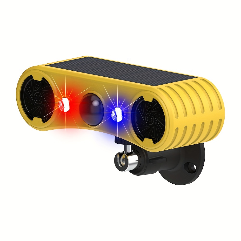 Image of Alarm Solar Sound Light Motion Sensor Alarm Strobe Light Motion Detector Alarm 129db Built In 13different Siren Solar Light For Use For Home, Villa, Yard, Chicken Coop, Farm, Barn