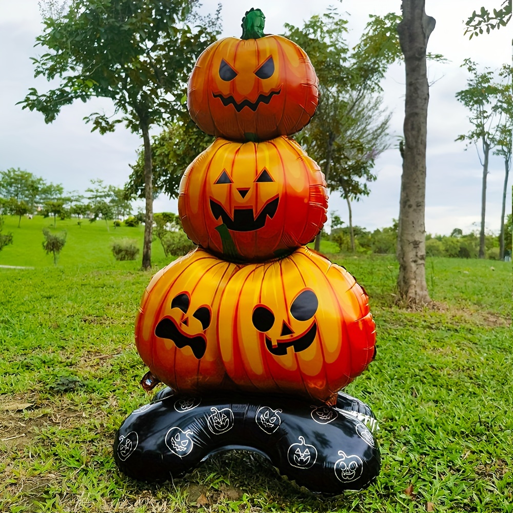 

Halloween Inflatable Pumpkin Stack Balloon Decoration, Aluminum Film, Stand-up Design For Thematic Party Décor, 14+ Age Group – 1 Piece