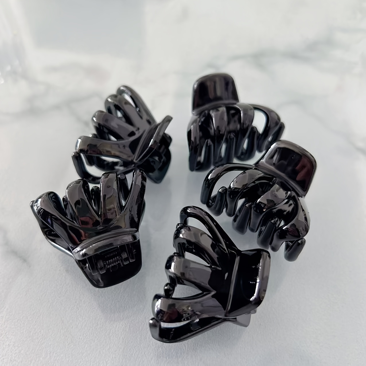 TEMU 5-pack, Hair Claw Clips, Medium And Sizes, Hair Clips, Medium Claw Clips
