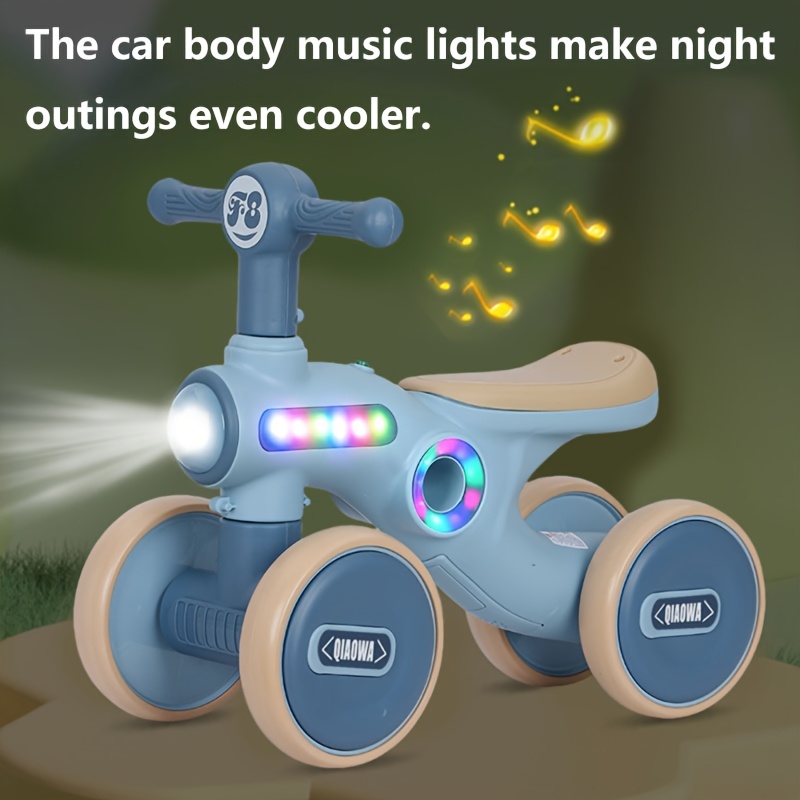 portable baby walker kids   balance bike with fun lights music and comfortable seat   balance bike indoor outdoor use     holiday gifts childrens birthday gift halloween easter gift Product details 1