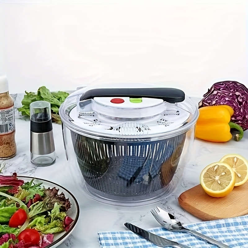 3-Choice Type Press Dehydrator Vegetable Dryer, 3L/5L Large Capacity No Electricity Required, Durable PET Material Quick Salad Preparation & Food Dehydration - Compact Design for Home Kitchen, Salad Spinner, Fruit Basket, Vegetable Washing and Draining Machine, Fruit Drainage Tool, Lettuce Rotisserie, Drain Basket, Useful Kitchen Gadget, Dishwasher, Kitchen Supplies