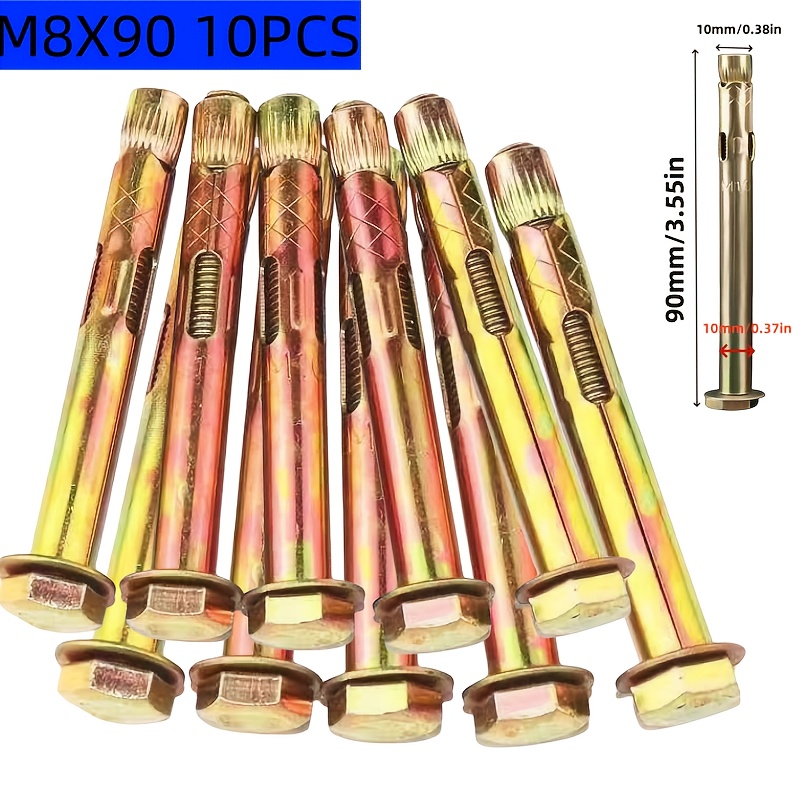 concrete hex head expansion screw m8 size 50mm 70mm 90mm galvanized fastener