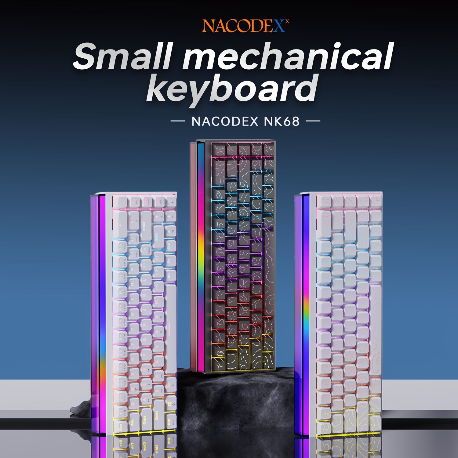 nk68 68 layout a wired mechanical keyboard featuring - Temu