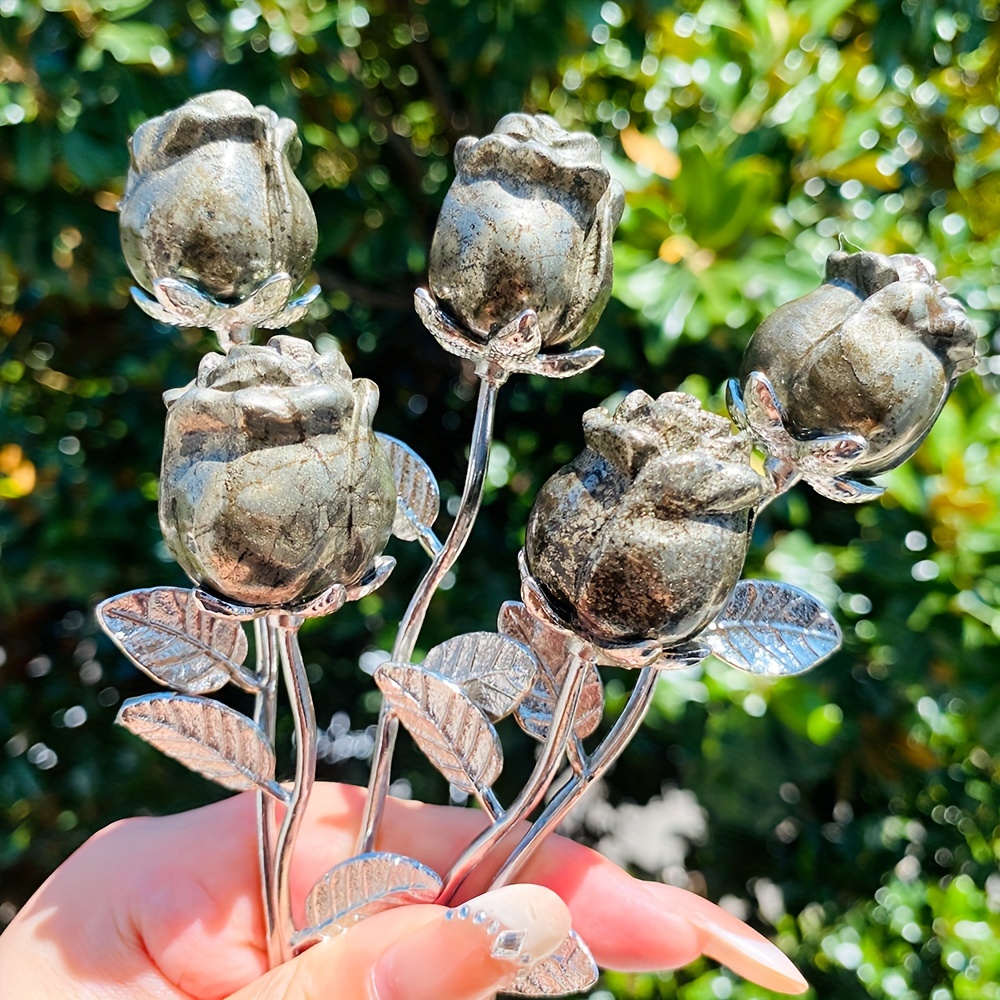 1pc crystal carved roses elegant quartz - Temu