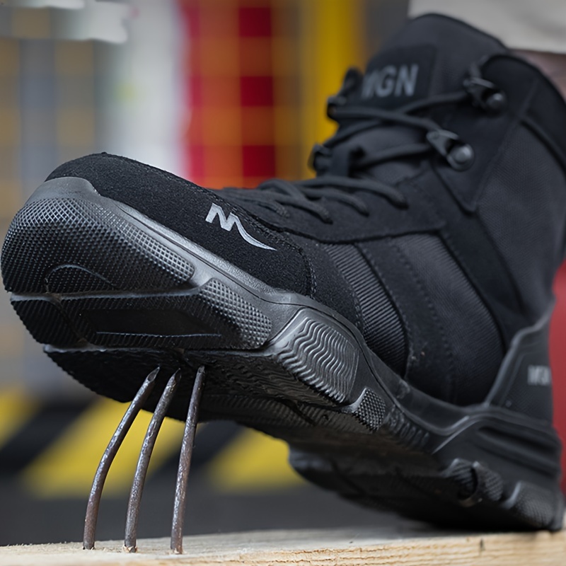 men' toe safety sneakers non slip puncture resistant Temu