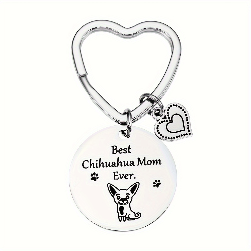 

Best Ever" Engraved Stainless Steel Keychain With Heart & Paw Print Charms - Ideal Gift For Dog Owners & Veterinarians, Puppy Accessories