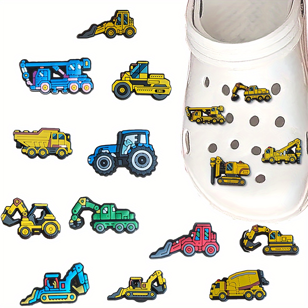 

16-piece Set Of Shoe Charms, Cartoon Car Pattern, Decorative Pvc Accessories For Clogs And Sandals, Perfect For Party Favors And Gifts