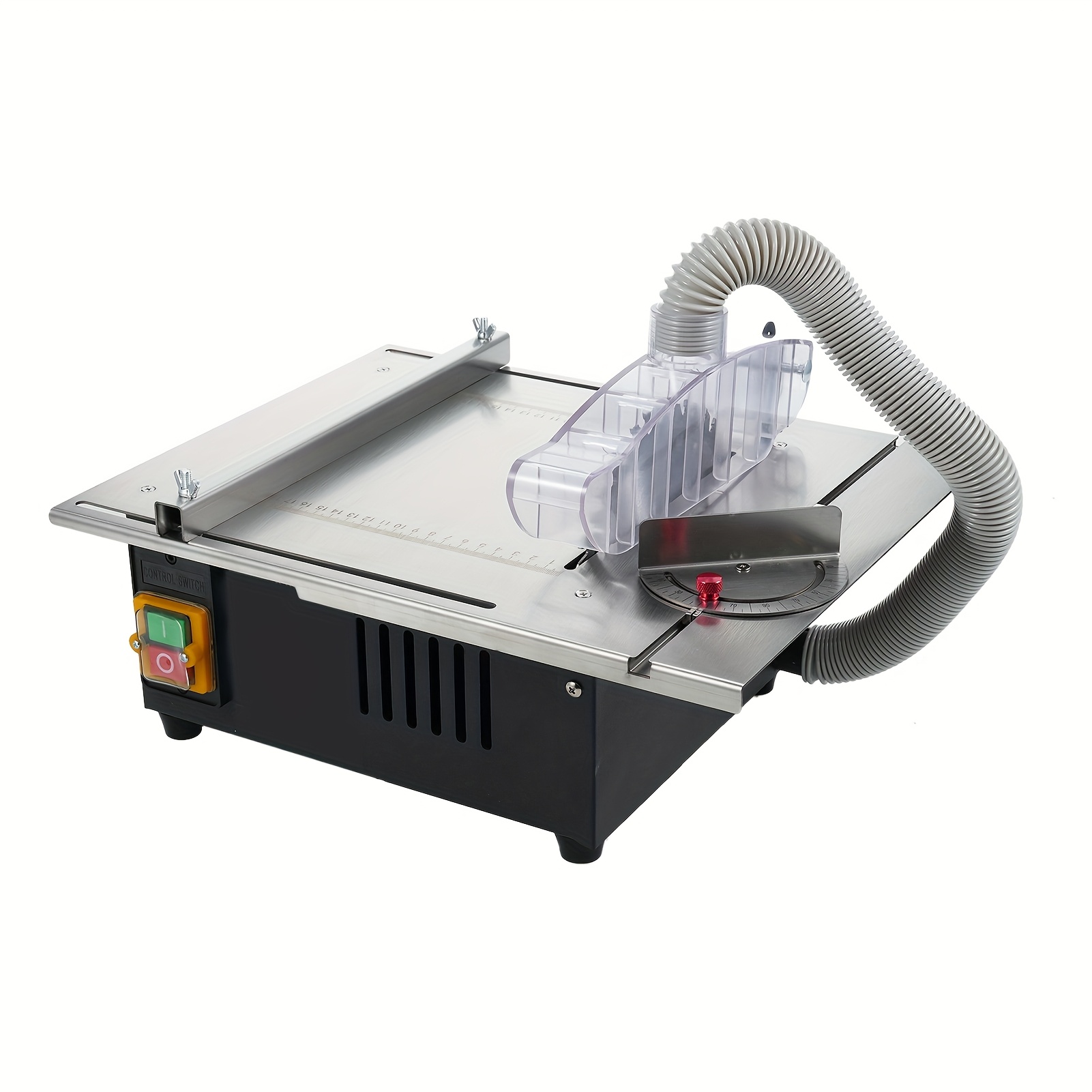 1600W Professional Benchtop Power Tool with Dust Extraction, 400*320mm Stainless Steel Worktable, 55mm Processing Depth, Precision 90° Right-Angle Adjustment for Woodworking/Metal/Plastic Crafting (EU Standard)