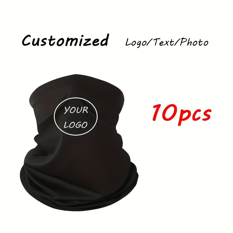 10pcs Neutral Half Mask Set, Balaclava Hats, Customizable Patterns/texts/logos, Suitable For Outdoor Riding And Skiing