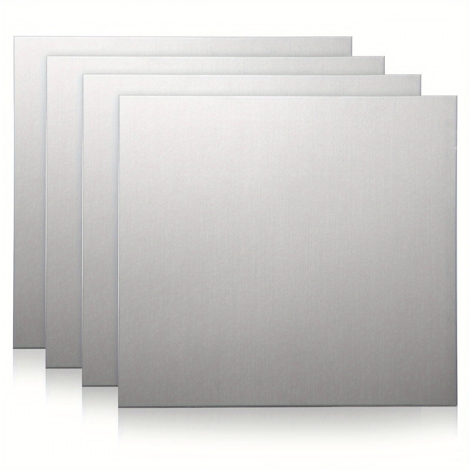 Paquete de 6 chapas de aluminio 5052 de 12 x 12 x 1/64 pulgadas (0.02  pulgadas), panel de placa de aluminio liso plano delgado cubierto con  película