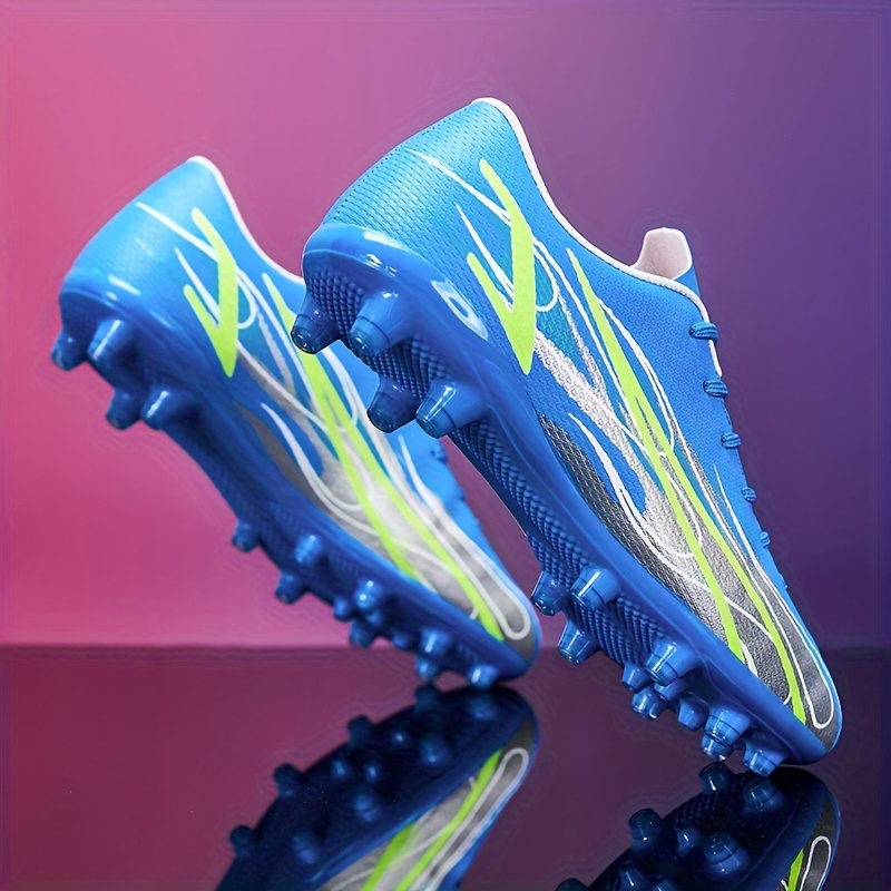 Scarpe Allenamento Calcio Scarpe Calcio Bambini DimaiGlobal - Tacchetti Bassi Per Futsal E Allenamento Velcro Facile - 7