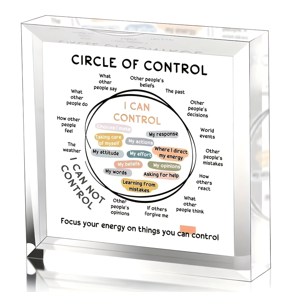 TEMU 2d Flat, Acrylic Decoration For Control Circle, Controllable And Uncontrollable Treatment Office Decoration, Mental Health Soothing Corner,