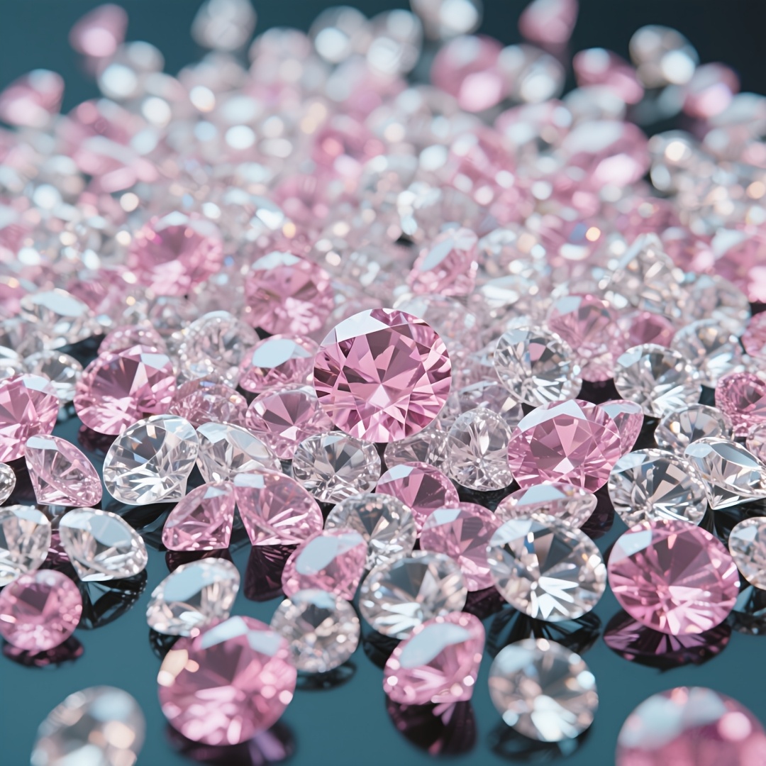 TEMU 3378 piezas, Cristales de diamante artificiales rosas + transparentes, Diamantes acrílicos brillantes, Decoración de boda, Rellenos de para de