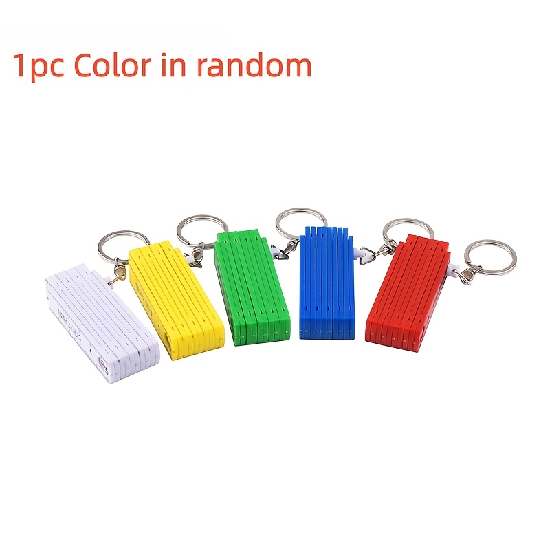 TEMU 1pc Random Color 50cm Measuring Range Folding Ruler Keychain, Practical Keychain Hanging Accessory