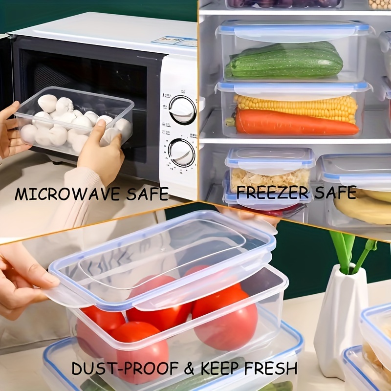 four sets of multi functional transparent food storage kits multi size tightly closed lid to     fruits vegetables pasta and more keep your   and your   and organized Product details 7