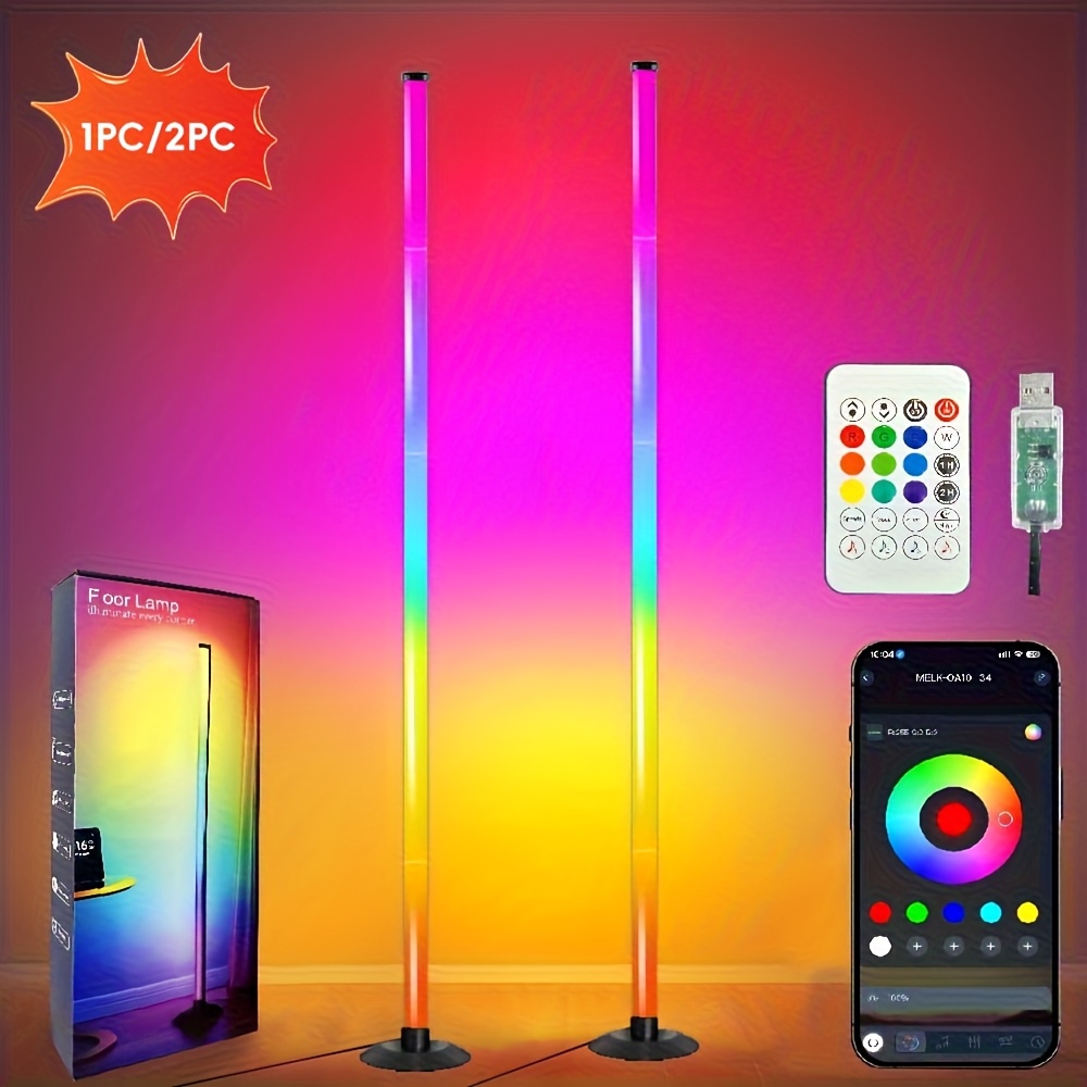 Lampe de plafond d'angle GVTCORGB avec synchronisation musicale IC RGB et un mode. Livrée avec une télécommande (piles non incluses), alimentée par USB et non étanche. Cette lampe possède une fonction de changement de couleur.