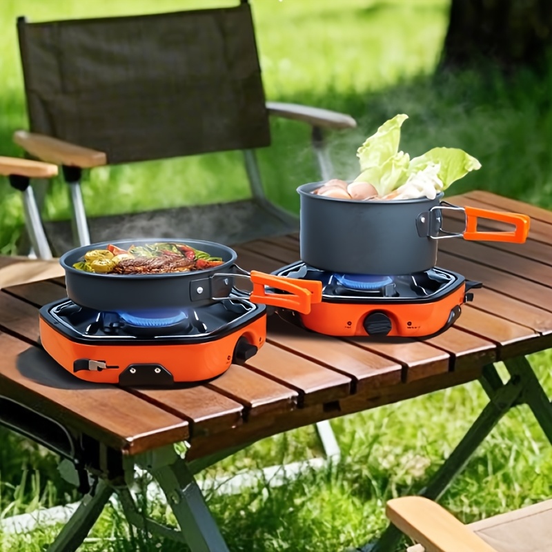 burner portable folding camping stove carrying bag compact