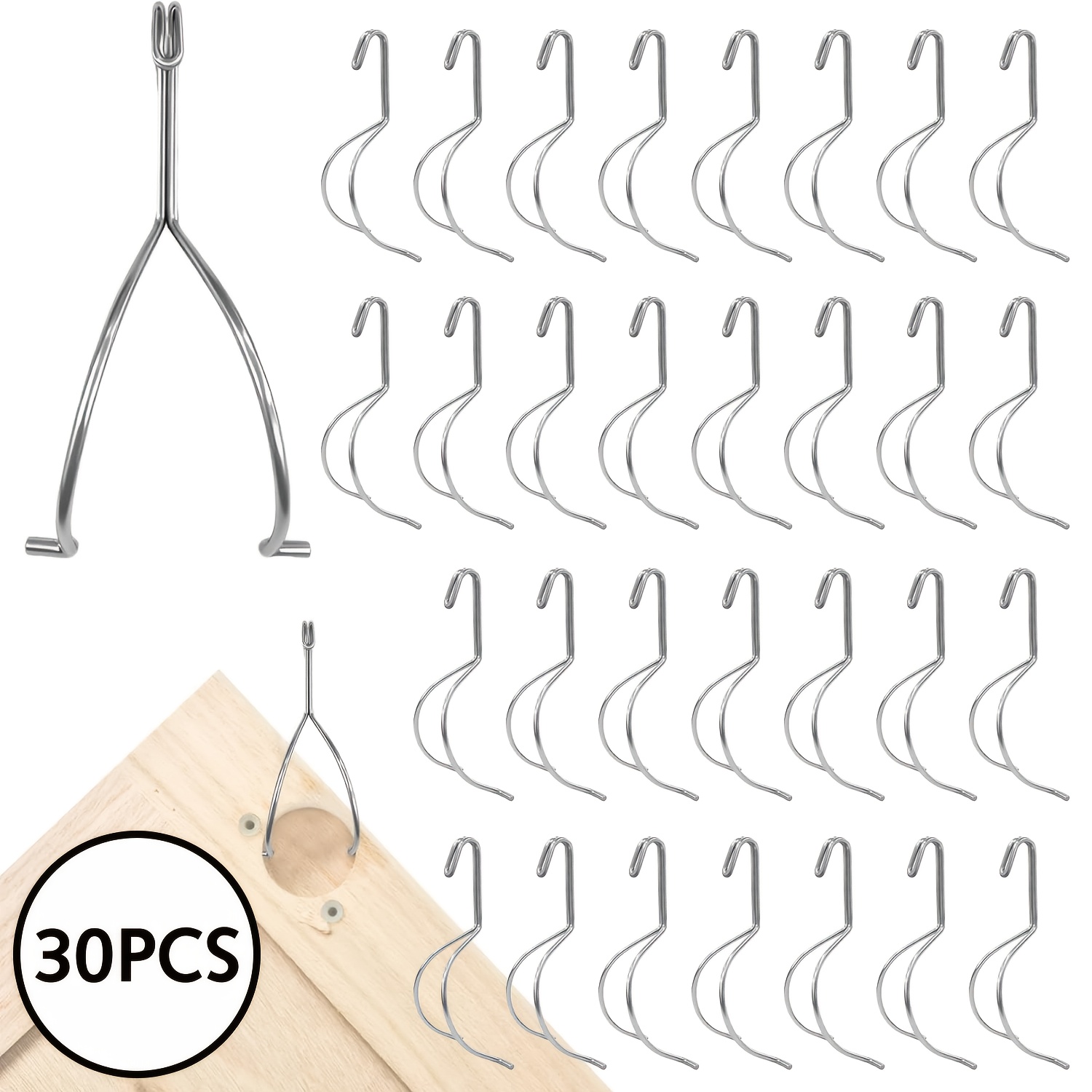 TEMU Cabinet Door Painting Hanger - 304 Stainless Steel Paint Drying Rack For Cabinet Door, Heavy-duty Cabinet Door Hooks For Spray Painting Staining Refinishing, No-drill
