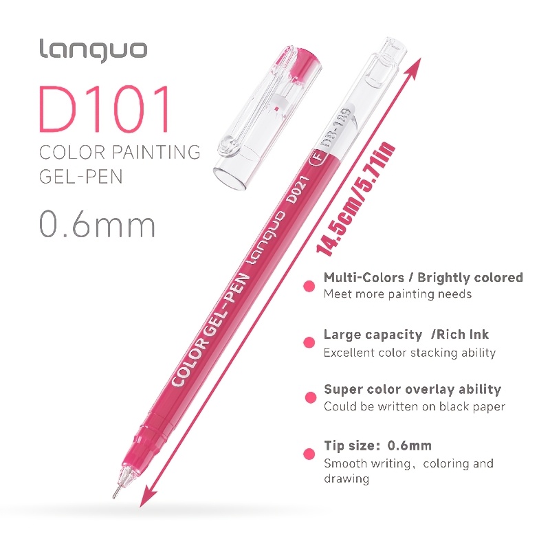 LANGUO 254-Piece Colored Gel Pens Set with 2 Drawing Books