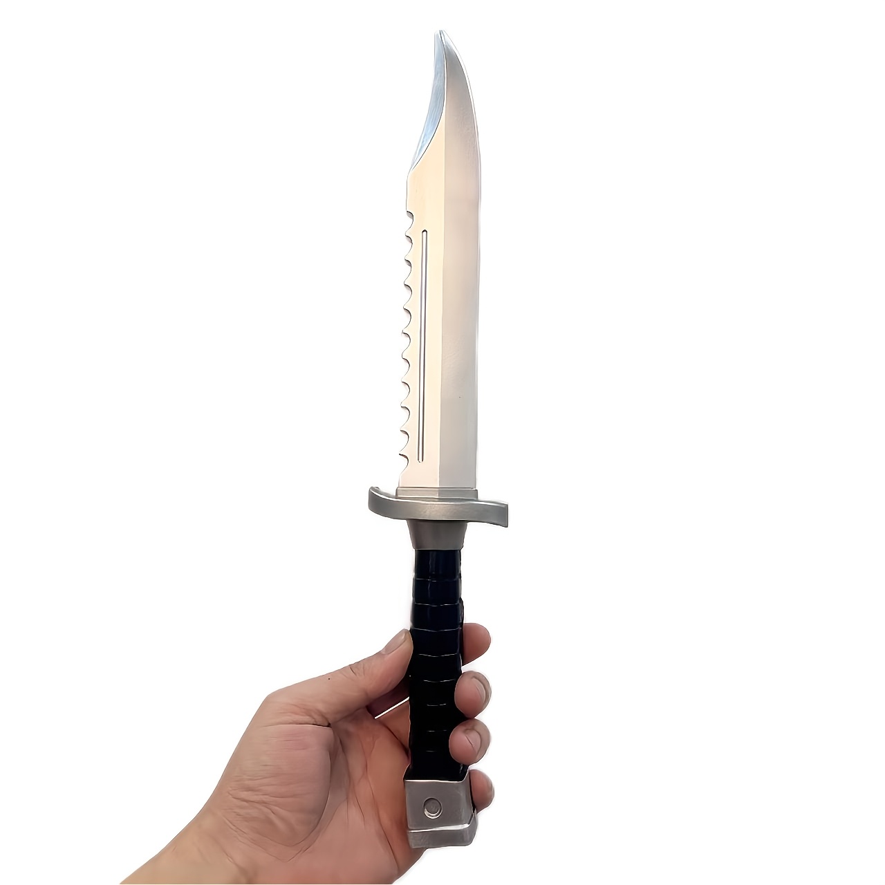 

The 15 Inch Model Is Made Of Polyurethane Material And Is Integrally Formed. The Knife Model Has No Function And Is A Great Item For Weapon Decoration And Prop Collection