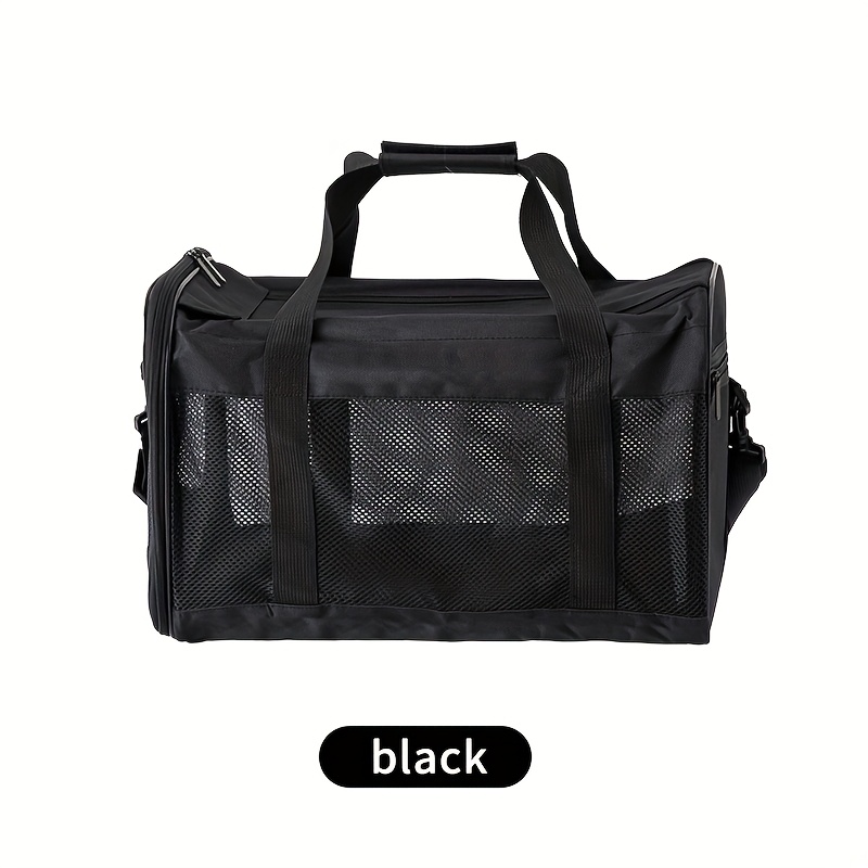 TEMU 1 sac de voyage pour petit chien et chat, en respirante supérieure et , sac pour animaux de compagnie léger et pliable à ouverture multiple,