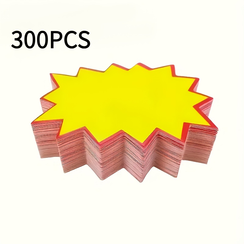 2 75 x 1 97     signs 100 300pcs exploded price tags blank star  labels for retail grocery and supermarket