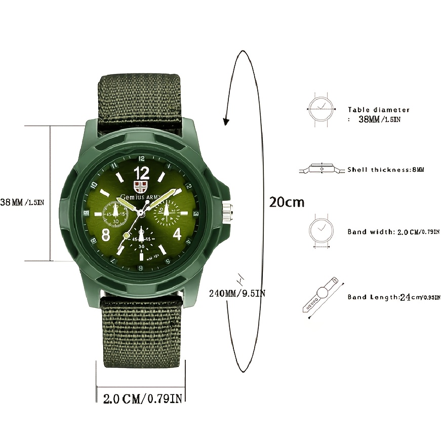 2pcs Set Hot Selling Men'S Watch Easy Woven Rope Nylon Band Men'S Quartz Wristwatch