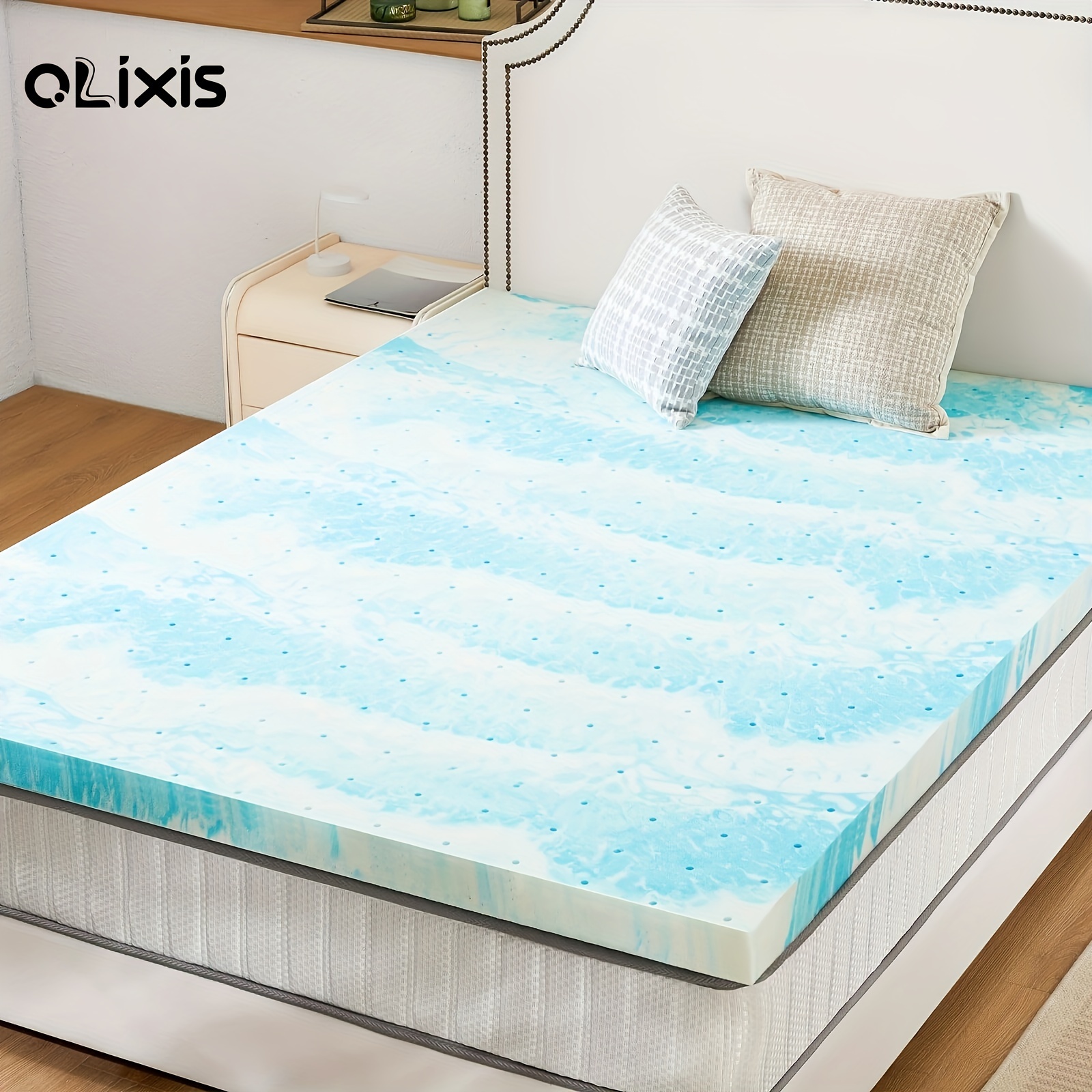 

Memory Foam Cooling Gel Swirl Infused Bed Sleeping Mats, Breathable Soft Washable Mattress