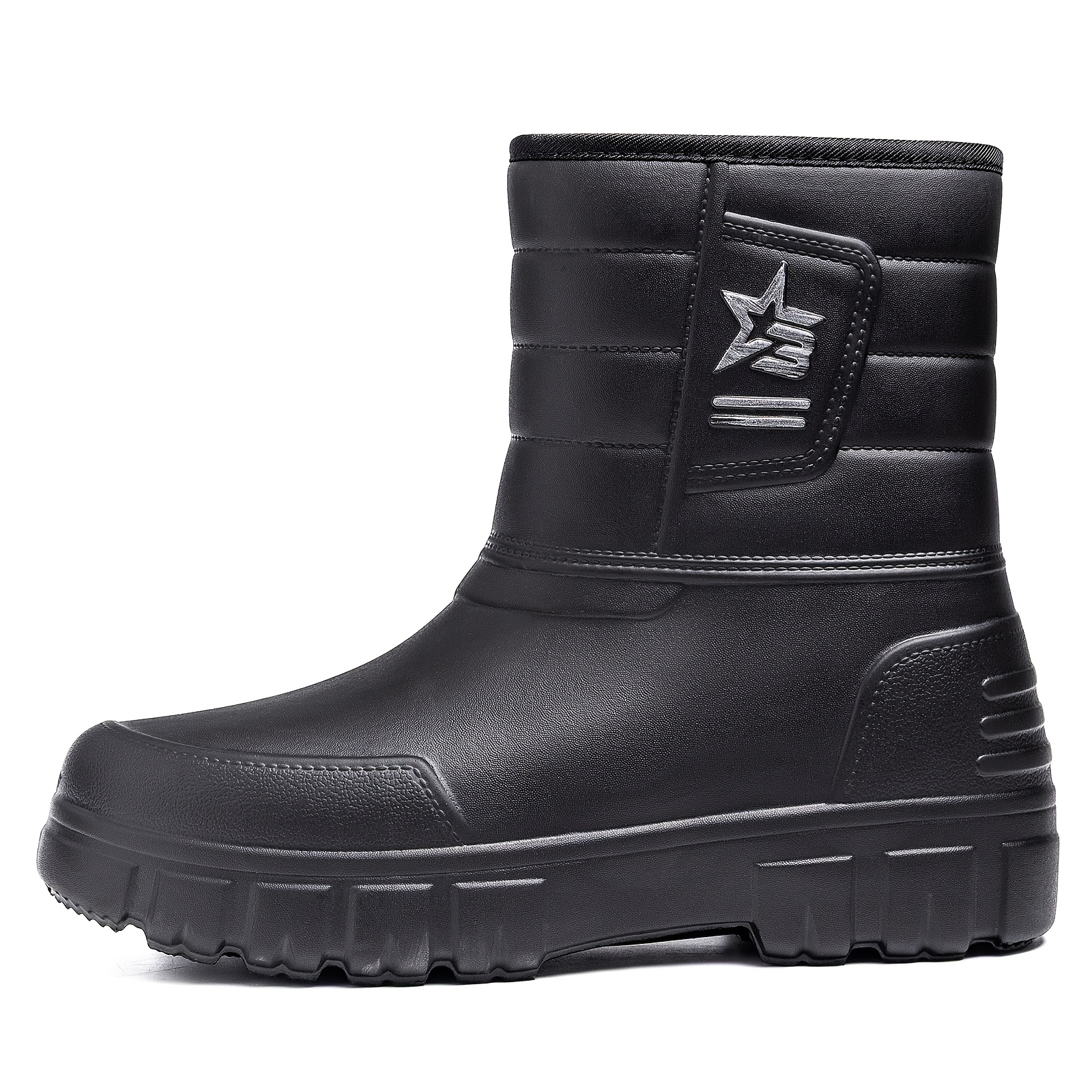 Men's Quilted Mid-Calf Snow Boots for Cold Weather