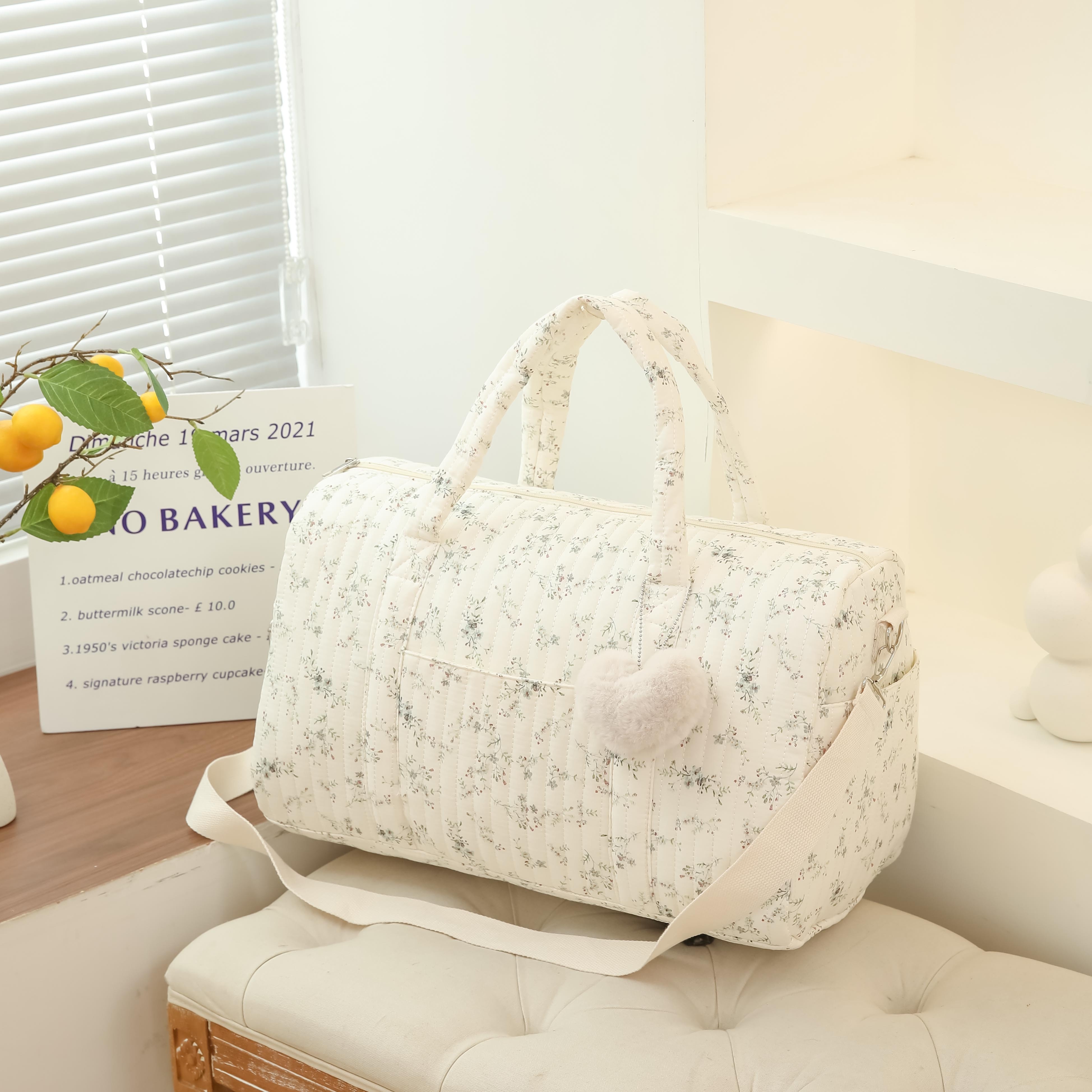 

Large Capacity Portable Mommy Bag For And Babies, Baby Bottles And Diapers Hanging Bag, Korean Style Embroidery Bag