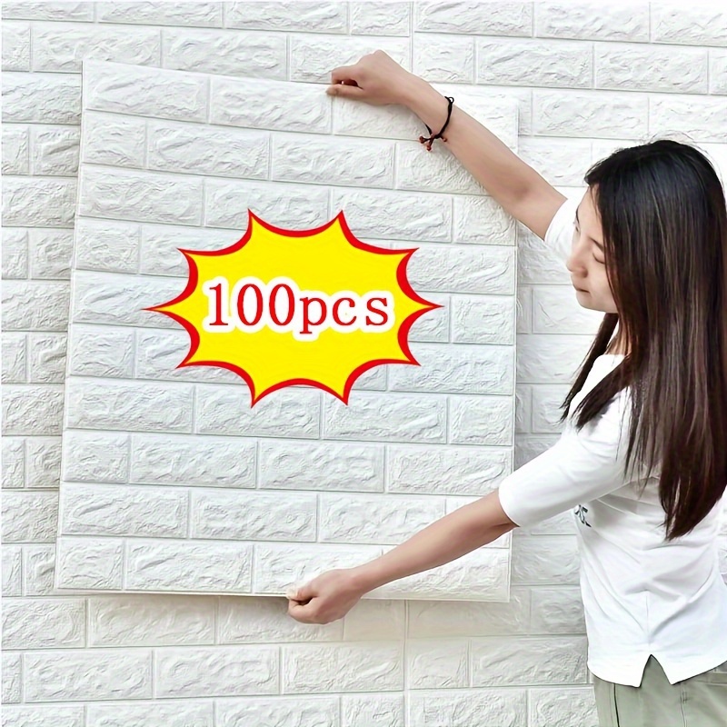 Comprar 1/5/10 Uds. Papel tapiz de 70x70cm, Adhesivo de pared 3D de ladrillo,  autoadhesivo de espuma, decoración para sala de estar, papel impermeable