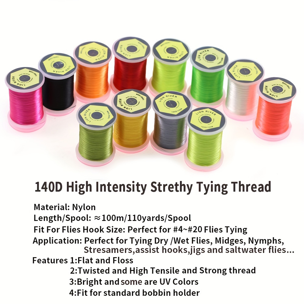 40d High Intensity Uv Polyethylene Nylon Fly Tying Thread - Temu