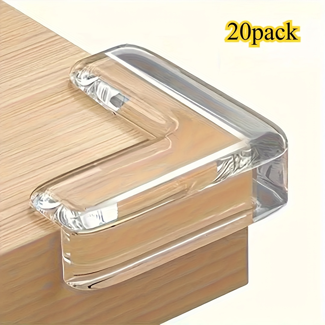 Image of 20-count Transparent Protectors - High-tack Gel, Suitable For Tables, Furniture, And Glass Cabinets - Pvc-free, Hardware Protection, Preventing People From Table Corners