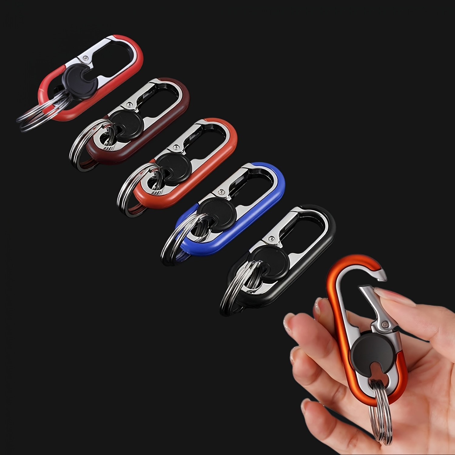 mens business alloy car keychain black blue orange red burgundy color options fashionable creative gift for boyfriend or father