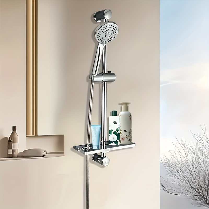 Stainless Steel Lifting Shower Set with 5-Function Hand-Held Shower