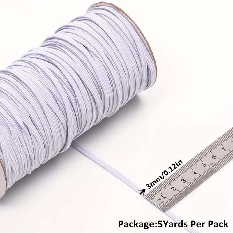 Élastique Plat 8mm De Large - Lot De 10 Cordons - Disponible En Noir Ou Blanc - Vendu Au Mètre