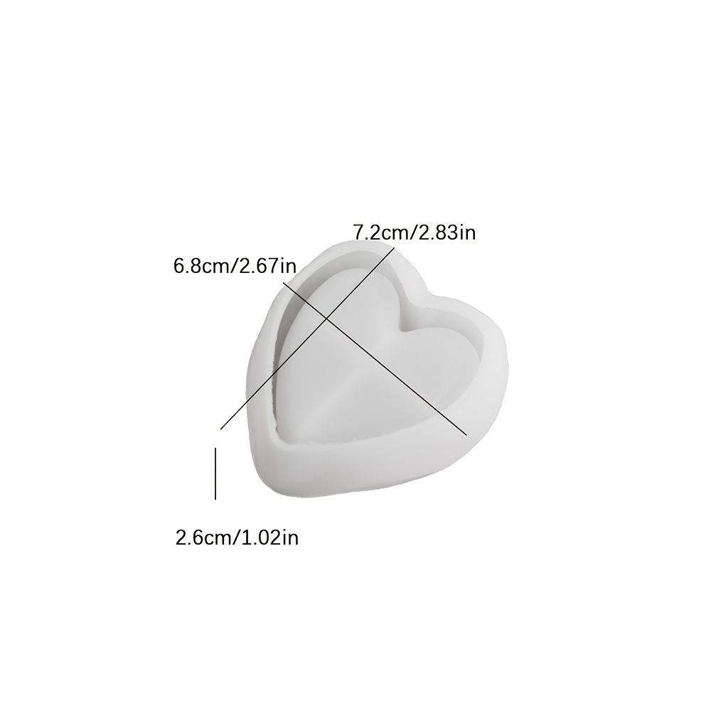 E-shop Harz Silikonform, . Mini Herzförmige Schüssel Silikonform, Unregelmäßige Herz Kerzenbecher Gipsform, Heimdekoration/Kreatives Geschenk Ornamente
